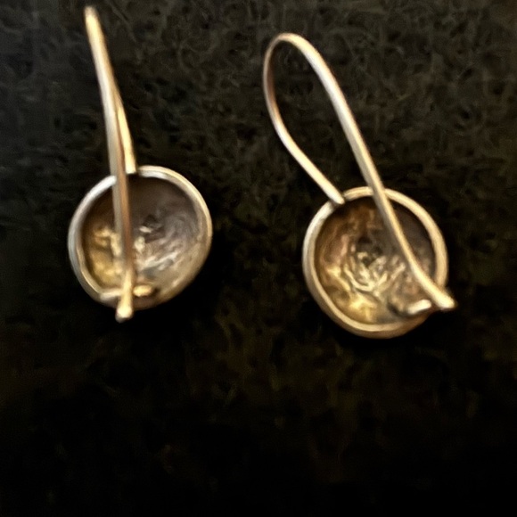 Silpada Petal Leaf Sterling Silver Earrings W1339 925 Round Ball Drop Rare - Picture 4 of 4